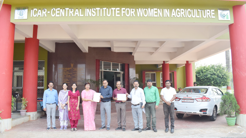 ICAR-CIWA Licensed “Women Friendly Multipurpose Integrated Vertical Nutri-Farming System (IVNFS) for Vegetable Production with Mushroom and Poultry” technology to TANAGER, Lucknow, Uttar Pradesh on April 18, 2023